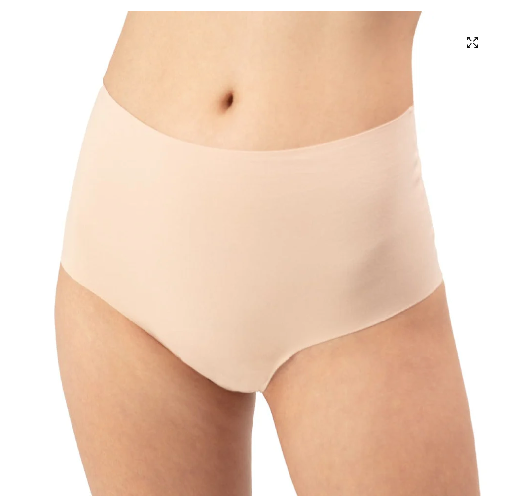 Women's High Waisted Bikini cotton underwear in the color pale - front view