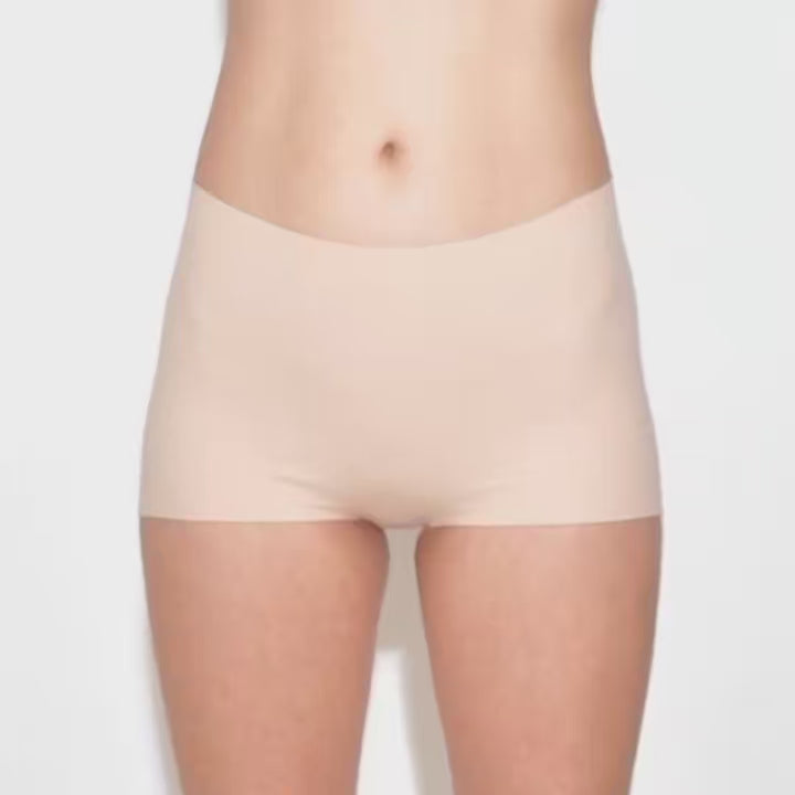 Women's Organic Cotton Shortie Underwear in color Pale - Video