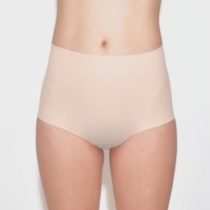 Women's High Waisted Bikini cotton underwear in the color pale - Video