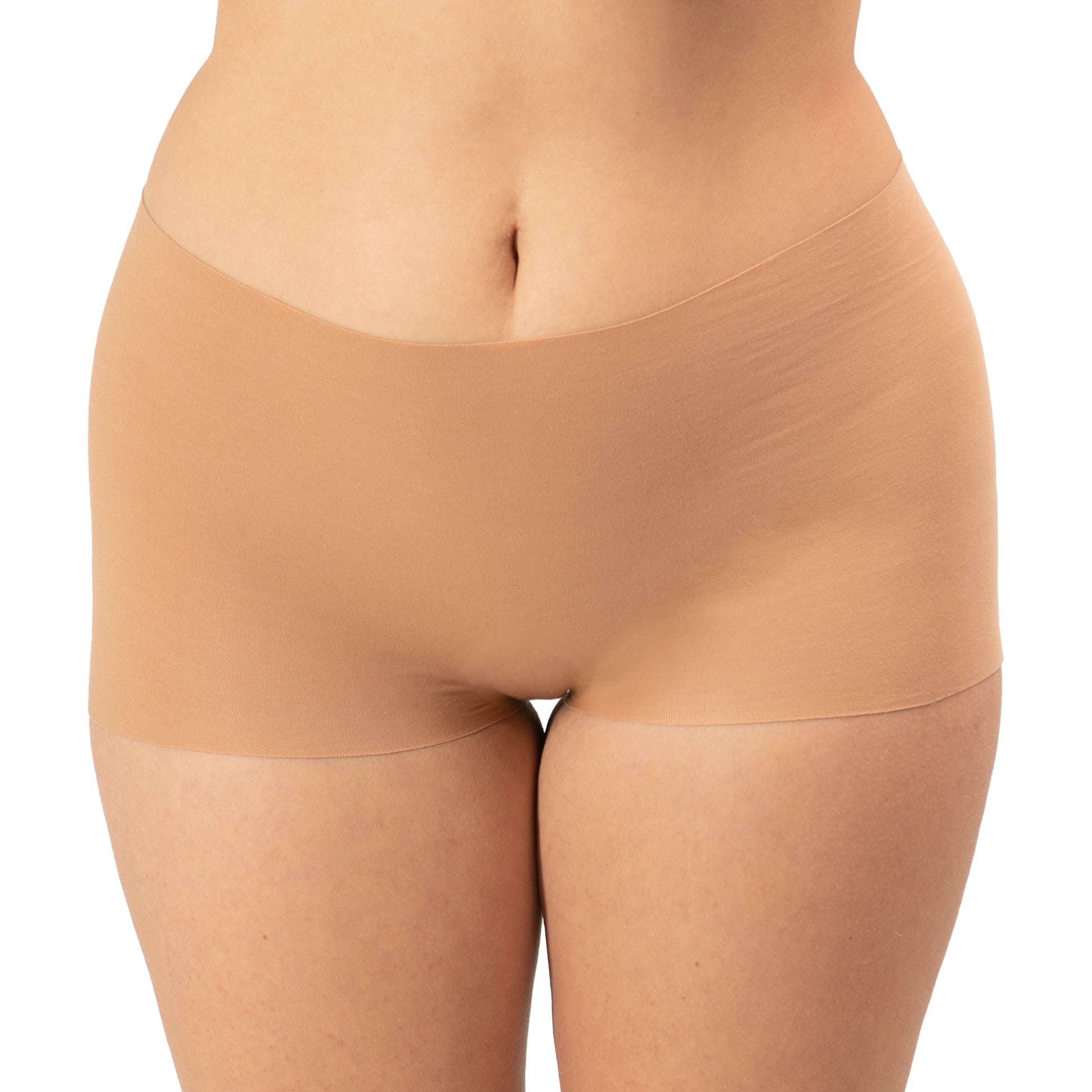 Women's Organic Cotton Shortie Underwear in color Sand - Front View
